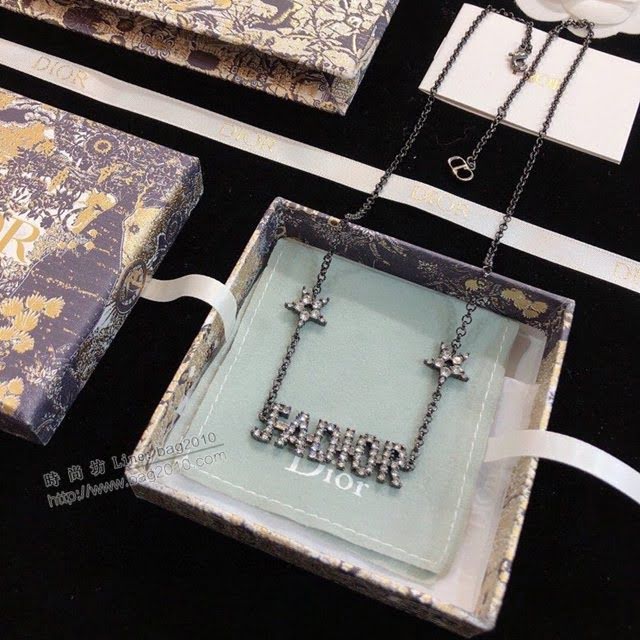 Dior飾品 迪奧經典熱銷款項鏈 2020年早春新品 五角星JADIOR字母項鏈  zgd1176